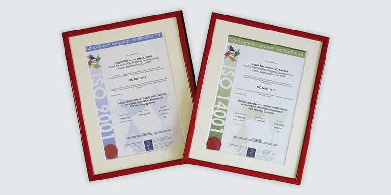 Argon granted ISO 9000 2015 and 14000 2015 certificates