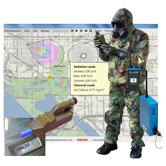 PlumeSIM Field Exercise mode CBRNe HazMat training