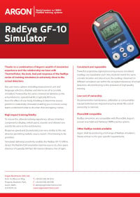 RadEye GF-10 product sheet